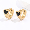 Stylish Stainless Steel Heart Hoop Earrings OG7972-2