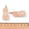 Natural Rose Quartz Pendants G-K338-30G-03-3