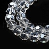 Electroplate Transparent Glass Beads Strands EGLA-A035-T8mm-A19-3