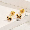 Fashionable Stainless Steel Butterfly Stud Earrings XD9500-6