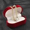 White Plastic Pearl Round Bead Pendant Necklaces NJEW-P320-24G-3