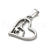 304 Stainless Steel Pendants STAS-Q343-10P-2
