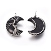 Natural Obsidian Tree of Life Wire Wrapped Pendants G-L520-E03-P-2