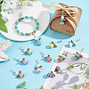 Resin & Glass Pendant Decoratons HJEW-GO00029-4