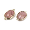 Natural Rhodonite Faceted Connector Charms G-K347-11G-17-2
