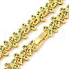 Rack Plating Brass Pave Cubic Zirconia Butterfly Link Necklaces NJEW-A031-03G-02-1