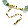 Natural Green Aventurine Chips Beaded Necklace NJEW-FZ00004-03-5