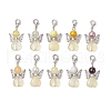 Angel Glass Pendant Decorations HJEW-JM02643-2