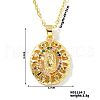 Brass Cubic Zirconia Vintage Virgin Mary Statue Pendant Necklaces AU4979-2-1