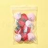 10Pcs 2 Colors Strawberry Food Grade Eco-Friendly Silicone Focal Beads SIL-FS0001-11-6
