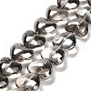 Electroplate Glass Beads Strands X-EGLA-B008-01A-PL02-1