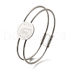 Mother's Day 304 Stainless Steel Bangles BJEW-R014-03P-4