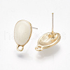 Alloy Stud Earring Findings X-PALLOY-S177-40G-2