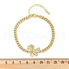 Brass Micro Pave Cubic Zirconia Link Bracelets BJEW-M050-04G-01-5