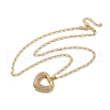 Brass Micro Pave Cubic Zirconia Pendant Necklaces for Women NJEW-U020-01G-02-4