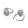 Rack Plating Round Brass Hoop Earrings EJEW-N055-49P-RS-2