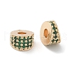 Brass Micro Pave Cubic Zirconia Spacer Beads ZIRC-F141-03LG-01-1