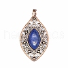 Retro Hollow Natural Lapis Lazuli Pendants PW-WGEF371-05-1