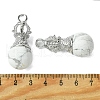 Natural Howlite  Pendants G-C114-04P-17-3