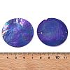Spray Painted Natural Capiz Shell Pendants SSHEL-Z002-01D-3