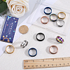 SUNNYCLUE 12Pcs 6 Colors 304 Stainless Steel Grooved Finger Ring Settings RJEW-SC0001-01C-4