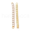 Brass Clear Round Cubic Zirconia Links Connectors ZIRC-G170-23B-G-2