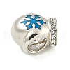 Anti-Tarnish 925 Sterling Silver Micro Pave Cubic Zirconia European Bead STER-Z010-01P-01-2
