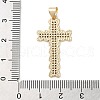 Brass Micro Micro Pave Clear Cubic Zirconia Pendants KK-A212-01I-G-3