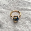 Square 304 Stainless Steel with Glass Finger Rings FS-WG8AAFA-29-1