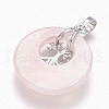 Natural Rose Quartz Pendants G-F573-C12-4
