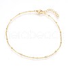 Ion Plating(IP) 304 Stainless Steel Cable Chain Anklets AJEW-P069-01G-1