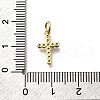 Brass Micro Pave Cubic Zirconia Charms KK-P295-54G-3