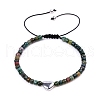 Natural Indian Agate Braided Bead Bracelets for Women PW-WGAE96F-02-1