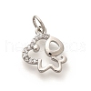 Rack Plating Brass Micro Pave Cubic Zirconia Pendants KK-H508-28P-12-1