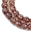 Handmade Gold Sand Lampwork Beads Strands LAMP-P051-L06-10mm-3