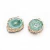 Natural Dyed Quartz Pendants G-P399-B09-2