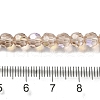 Electroplate Transparent Glass Beads Strands EGLA-A035-T6mm-L22-4