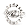 304 Stainless Steel Open Cuff Ring for Women RJEW-F166-02P-02-2