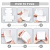 Marble Pattern Foldable Creative Kraft Paper Box CON-WH0077-13B-3