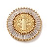 Brass Micro Pave Cubic Zirconia Pendants KK-U076-12G-A-1
