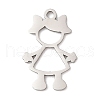 201 Stainless Steel Pendants STAS-Q341-09P-1