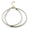 Polyester Cord Braided Necklace Makings MAK-L043-03G-07-1