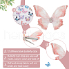 CRASPIRE 24Pcs 12 Colors Cloth Butterfly Alligator Hair Clip FIND-CP0002-47-5