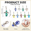 Angel Glass & Alloy Pendant Decoration HJEW-TAC0055-12