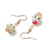 Ice Cream Cup Handmade Glass Seed Beads Dangle Earrings for Women EJEW-MZ00392-06-4