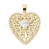 Brass Micro Pave Cubic Zirconia Pendants KK-K298-09G-04-1