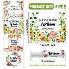 Rectangle Self-Adhesive Plastic Lipstick Tag Stickers DIY-WH0567-002-2