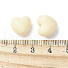 Hearts Natural Tagua Beads Jewelry Findings WOOD-V001-05-3