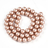 Baking Painted Pearlized Glass Pearl Bead Strands HY-N002-8mm-C02-3