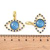 Rack Plating Brass Micro Pave Cubic Zirconia Pendant KK-H486-20G-03-3